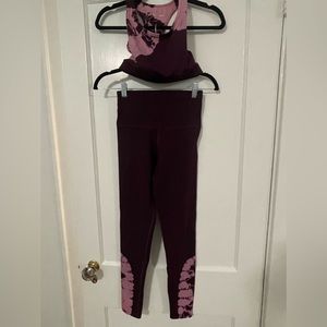 Electric Rose Tie Dye set - leggings and bra top